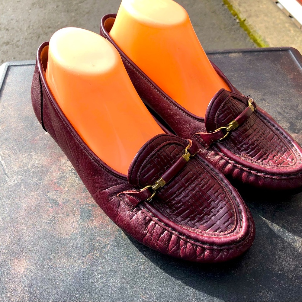 softspots shoes for women Maroon Leather Slip On Shoes Size 9.5WW